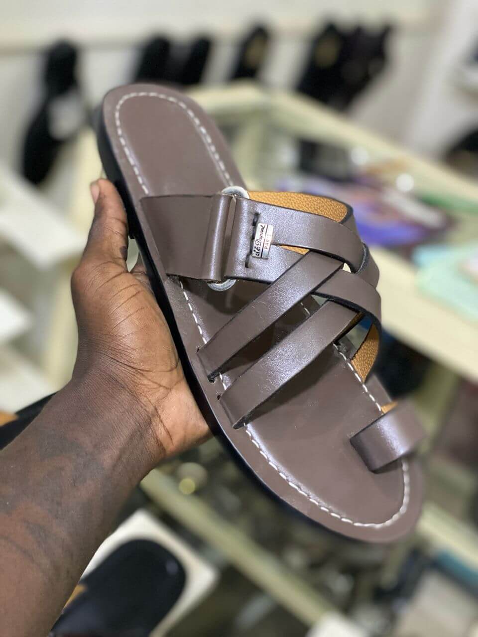 Chaussure en cuir modèle Côme - Cuir Whisky