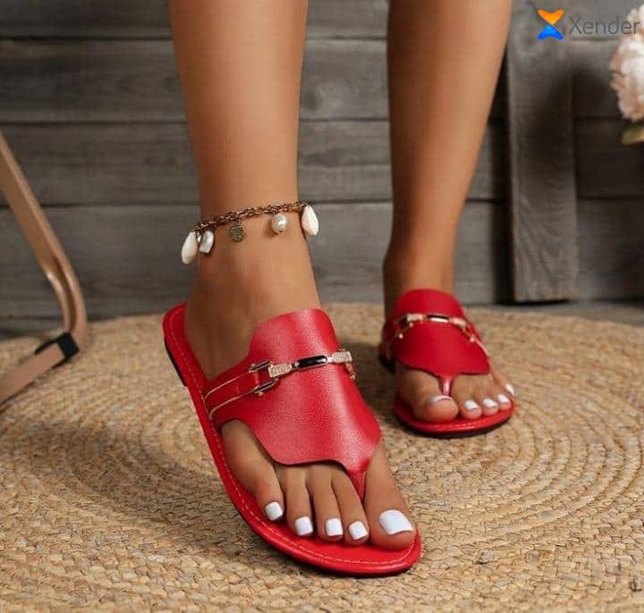 Chaussure en cuir modèle Napoli - Cuir Rouge