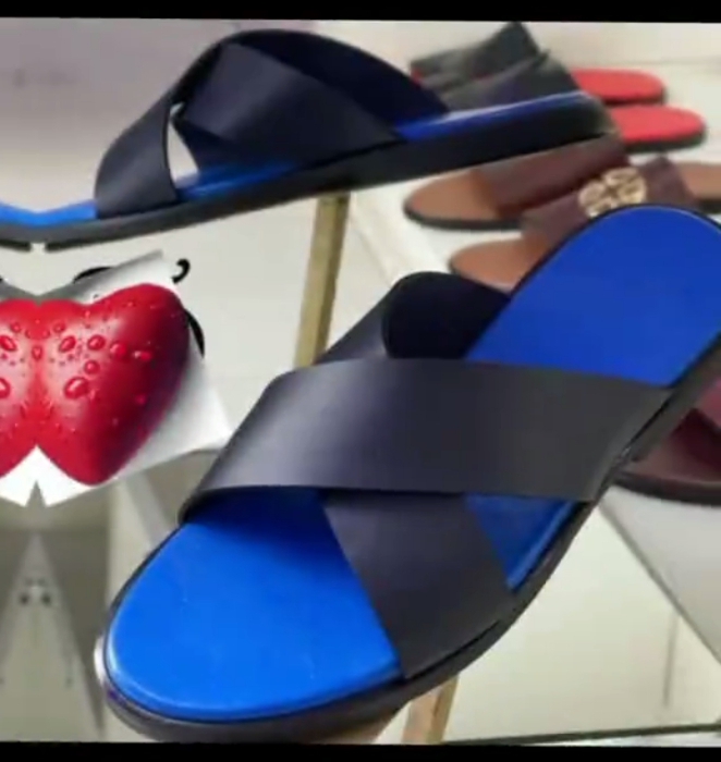 Chaussure en cuir modèle Salerno - Cuir Bleu