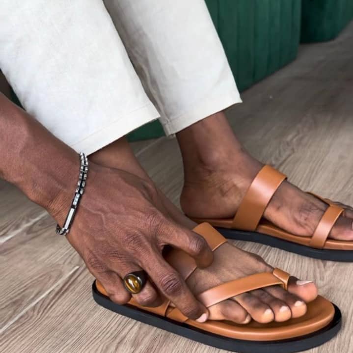 Chaussure en cuir modèle Pise - Cuir Cognac
