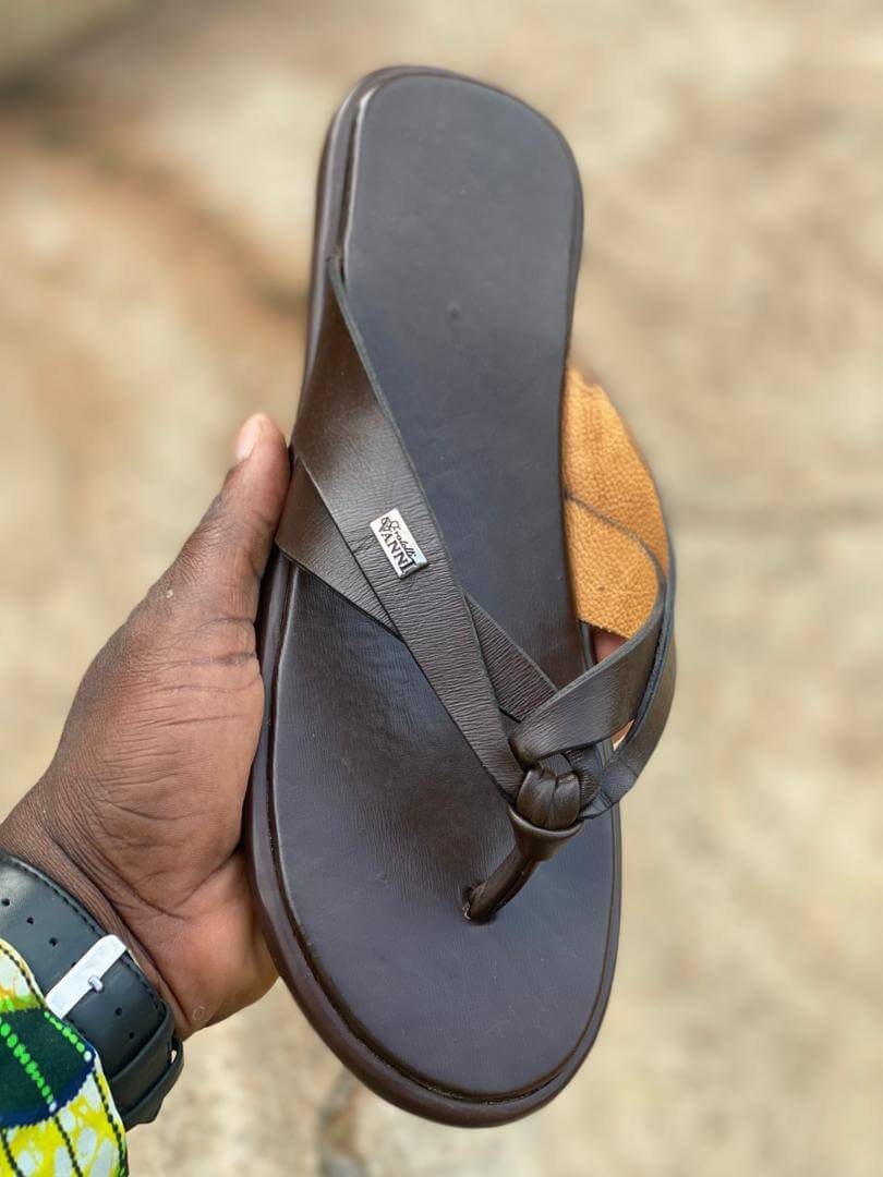Chaussure en cuir modèle Kensington - Cuir Noisette